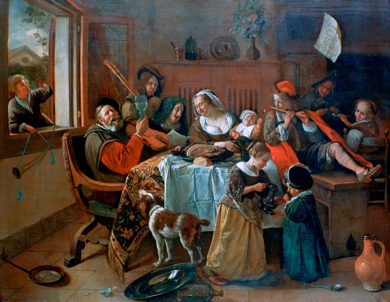 Den glada familjen, 1668 av Jan Havickszoon Steen