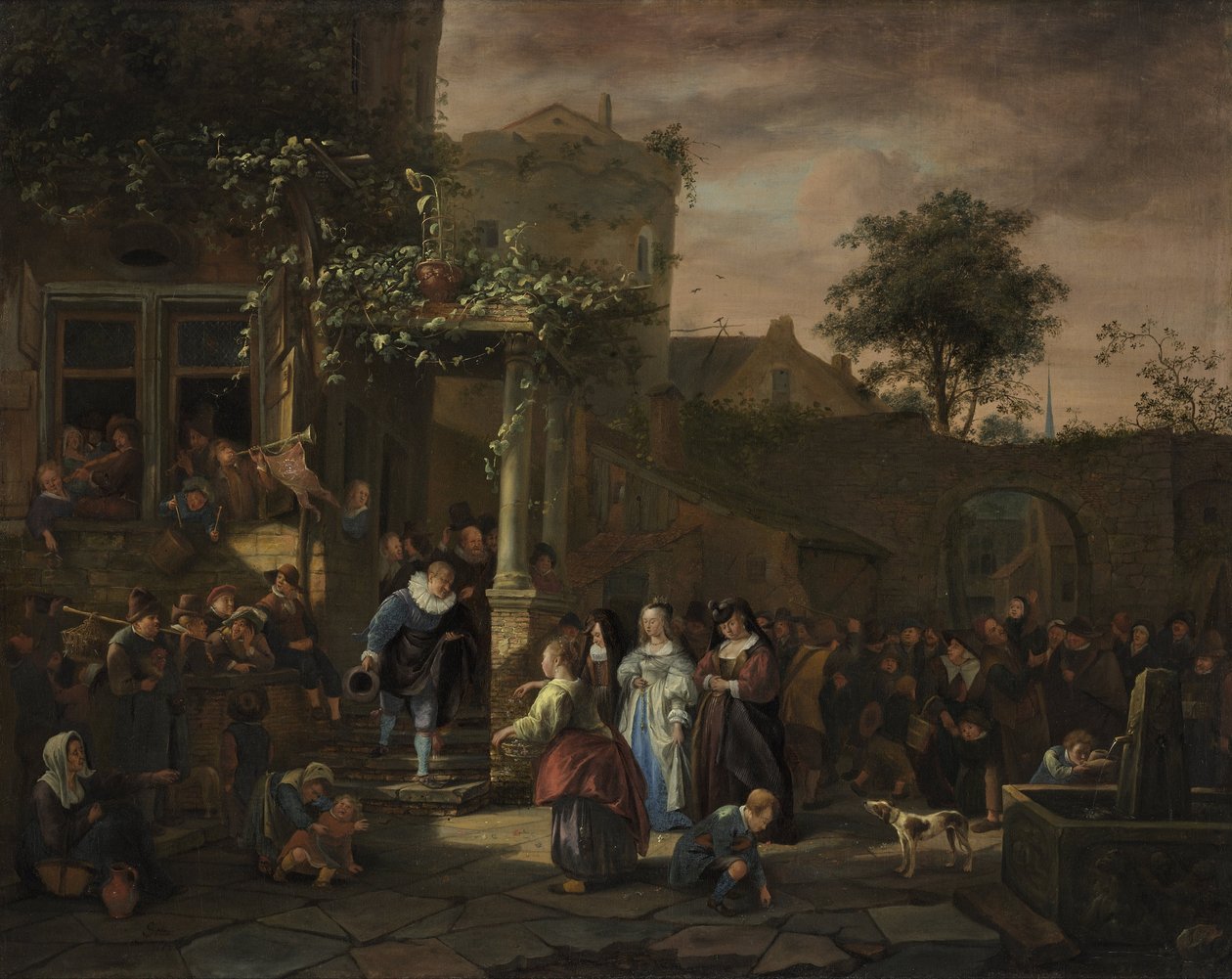 Bröllopet i The Village av Jan Steen