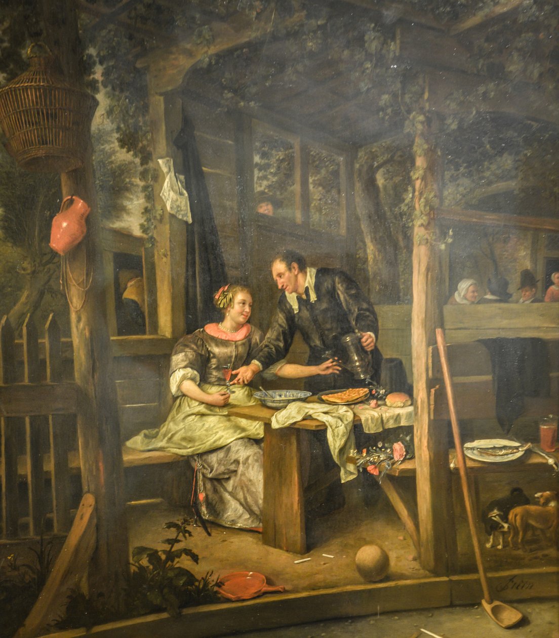 Två älskande under en berså av Jan Steen