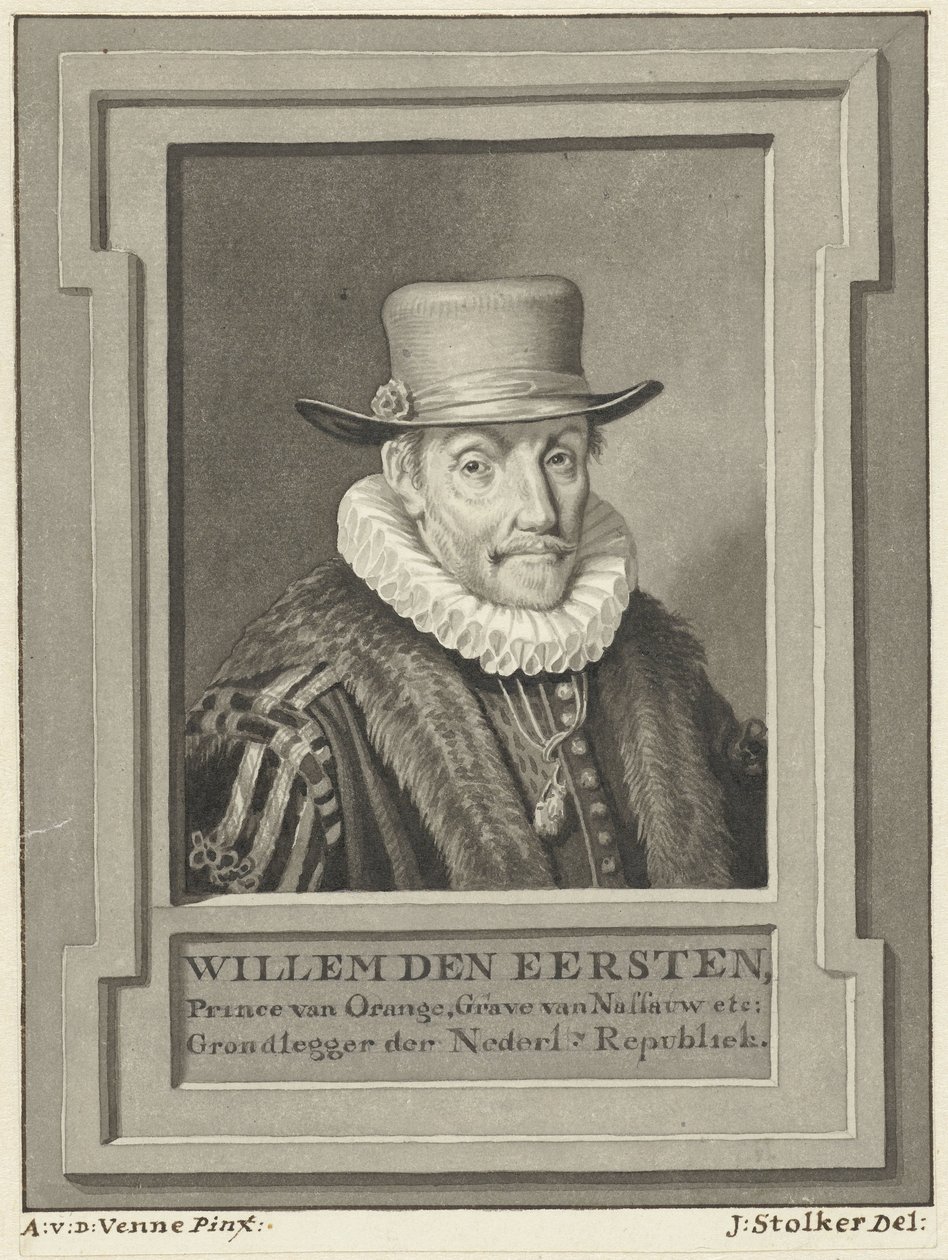 Porträtt av William I, Prins av Orange-Nassau av Jan Stolker