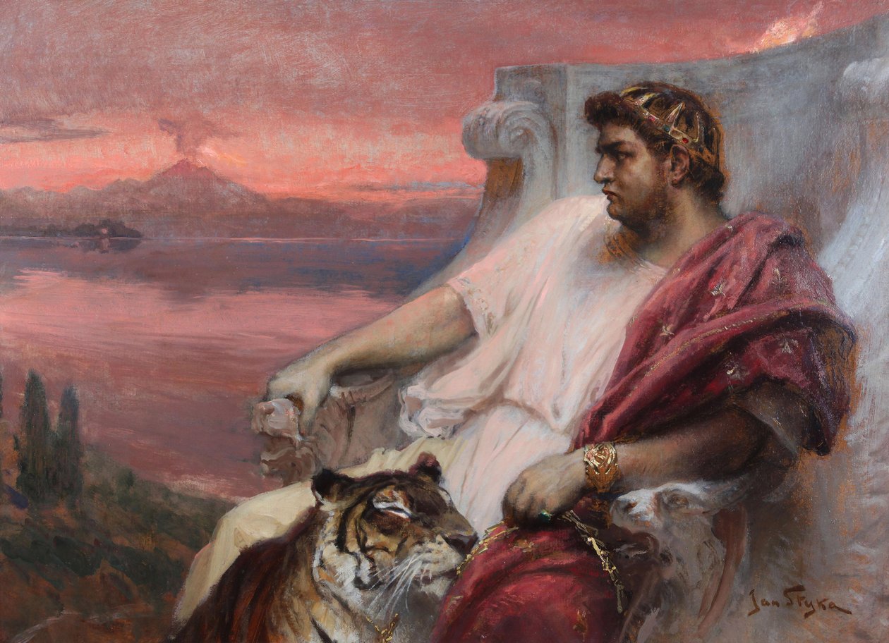 Nero at Baiae, av Styka, Jan av Jan Styka