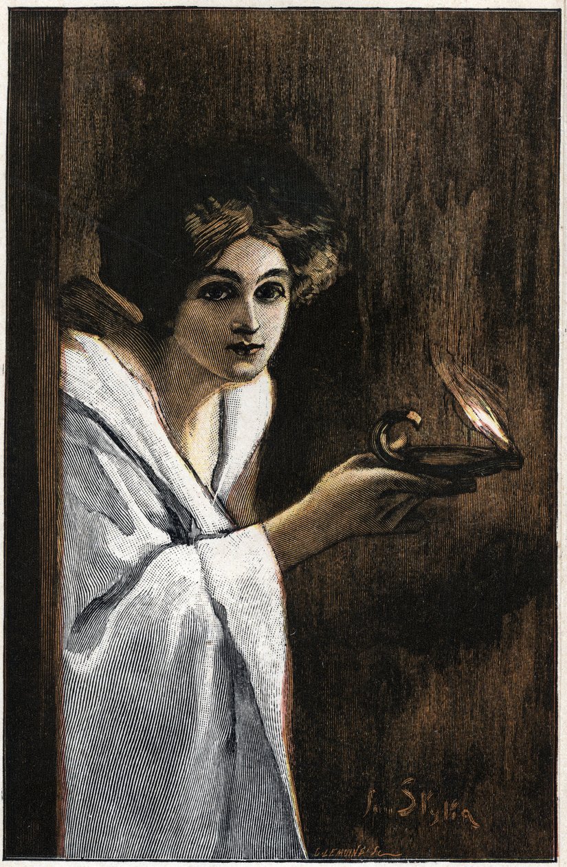 illustration av JAN STYKA (1858-1925) till romanen "Quo Vadis" av Henryk Sienkiewicz. av Jan Styka