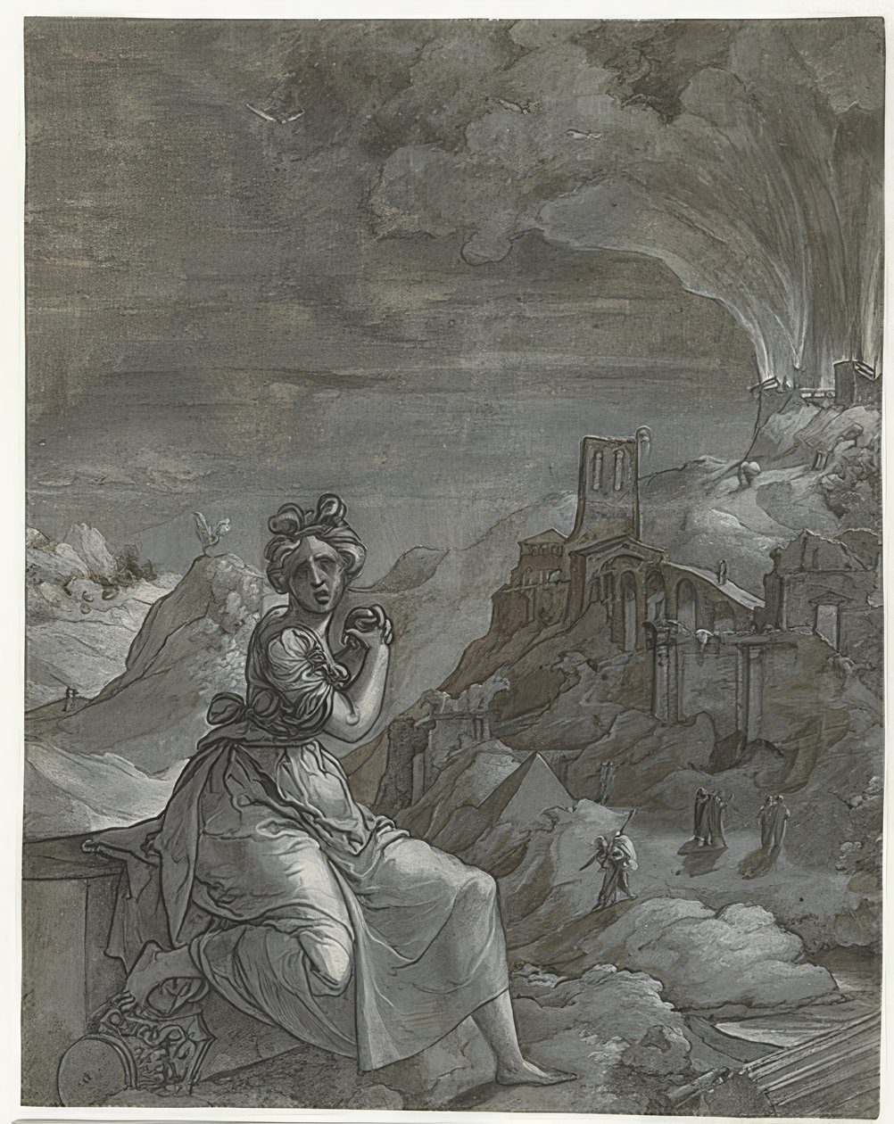Cassandra sörjer Trojas fall. 1550-55 av Jan Swart Van Groningen