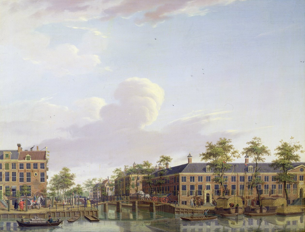 Almshusen vid floden Amstel, Amsterdam av Jan Ten Compe