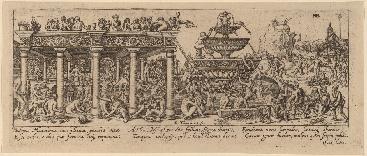 Ungdomens källa av Jan Theodor de Bry after Barthel Beham
