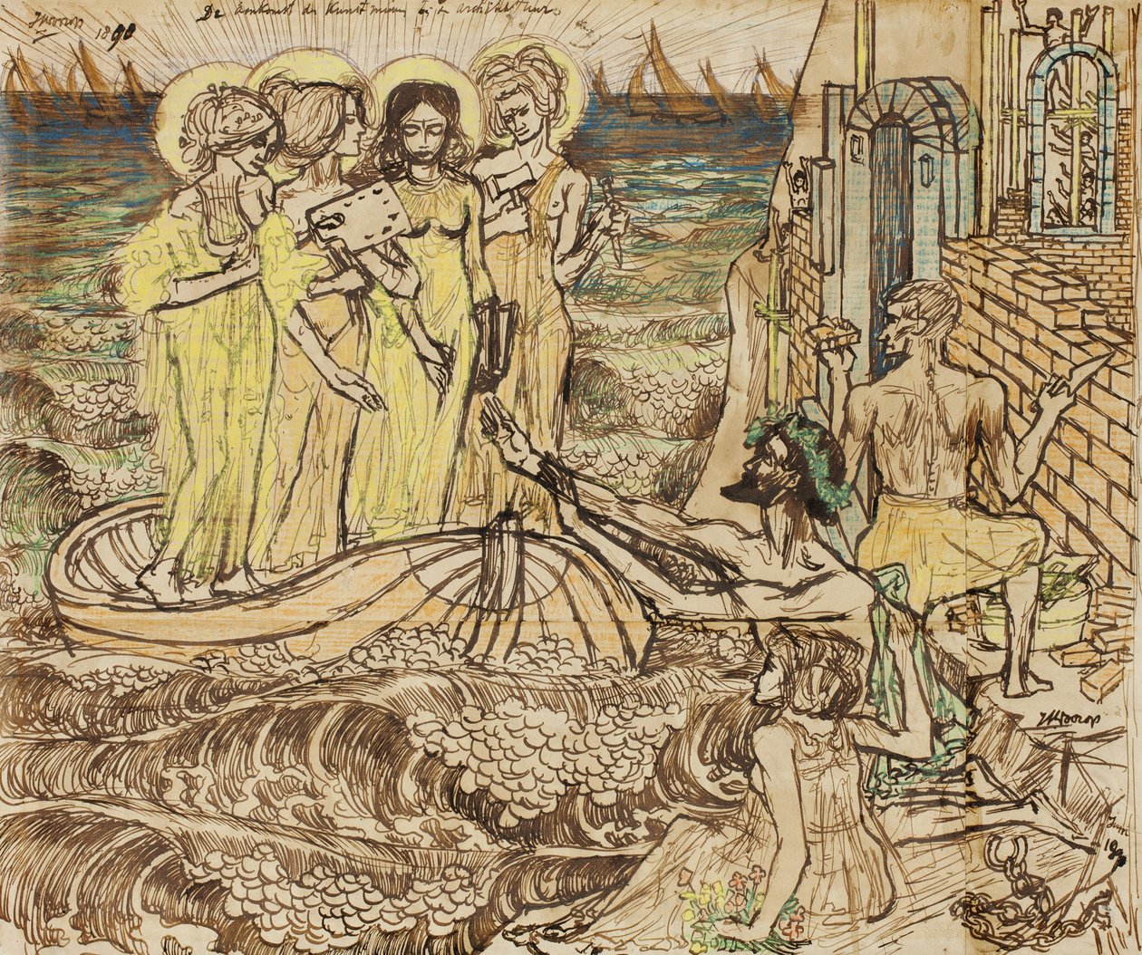Konstmusernas ankomst till arkitekturen, 1890 av Jan Toorop