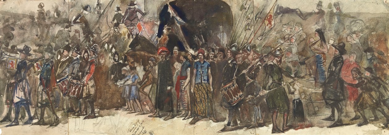 The Emperor of Java (akvarell över penna på papper) av Jan Toorop
