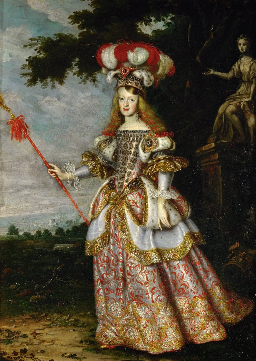 Margarita Teresa, infanta av Spanien 1651-1673, i en teaterdräkt, 1667 av Jan Thomas