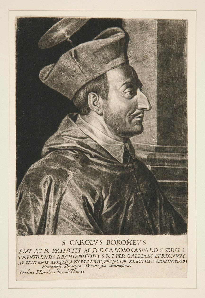 Porträtt av Saint Charles Borromeo av Jan Thomas