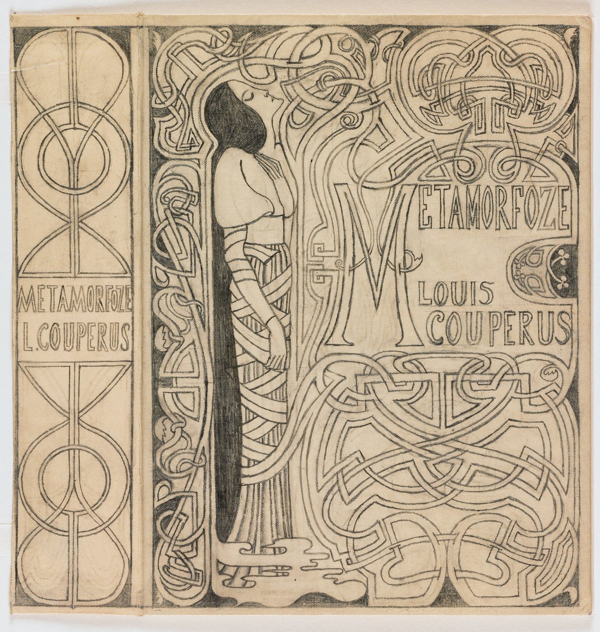 Banddesign för: Louis Couperus, Metamorfoze, 1897 av Jan Toorop