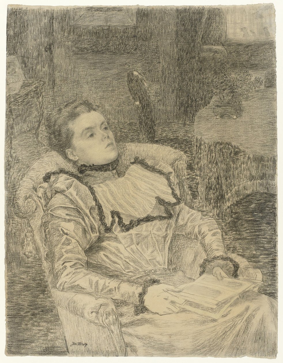 Porträtt av Annie Toorop av Jan Toorop