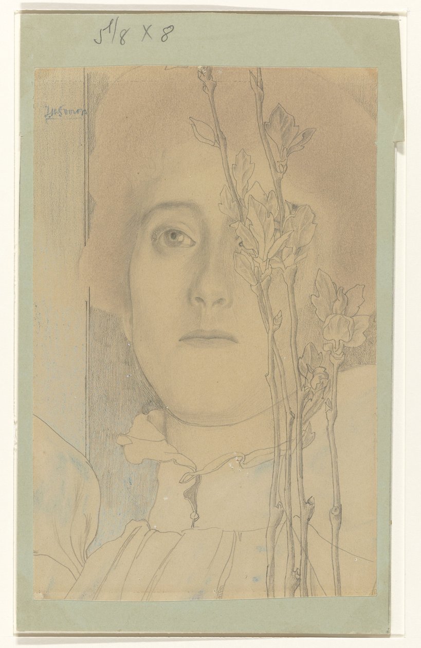 Porträtt av en okänd kvinna av Jan Toorop