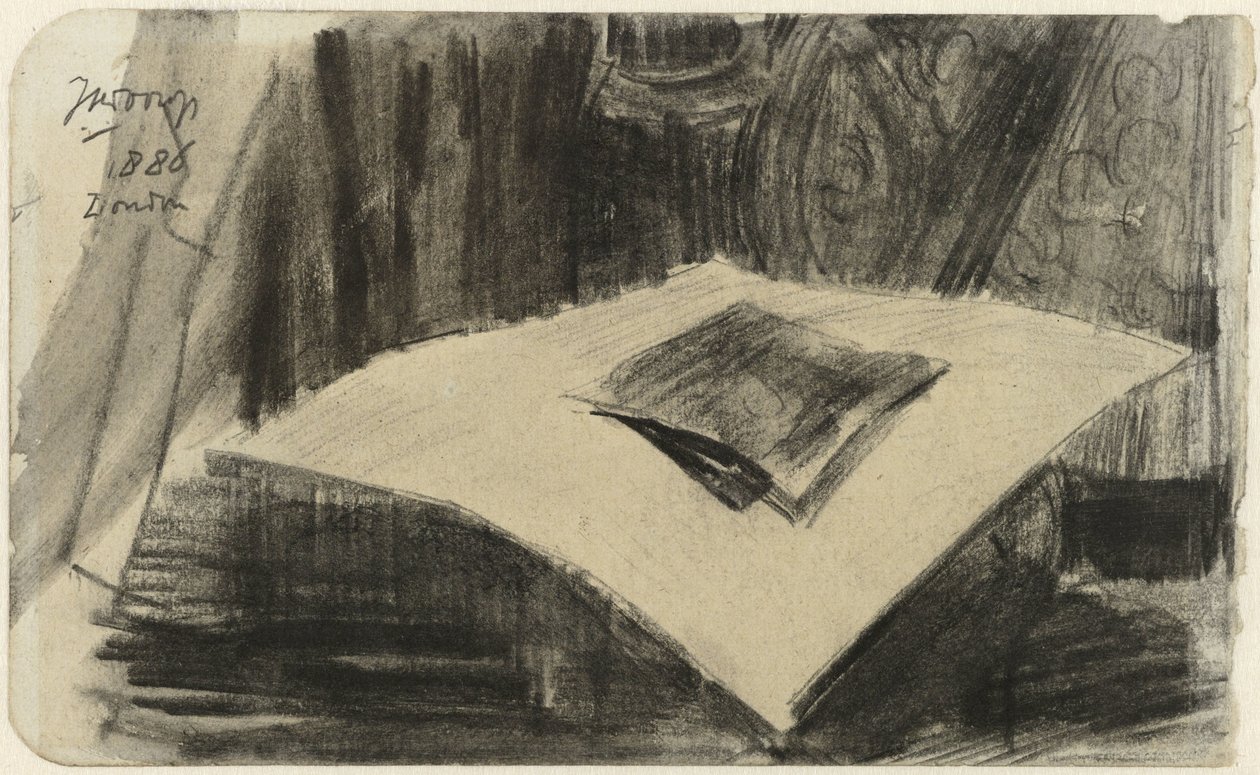 Tryck liggande på en mörk bakgrund av Jan Toorop
