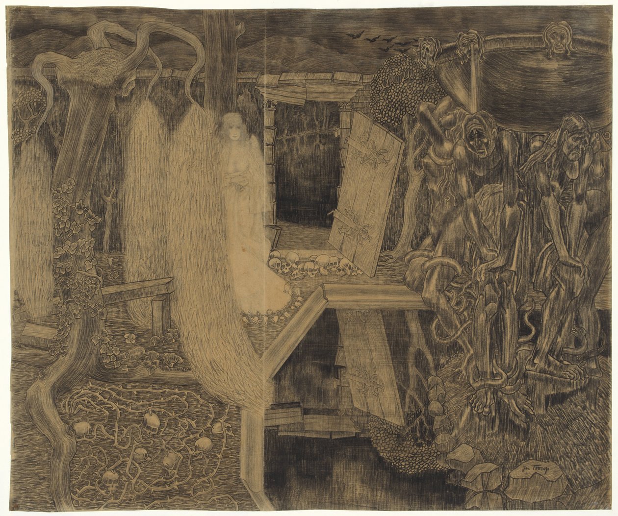 Sorgernas gamla trädgård Urgamla sorgernas trädgård av Jan Toorop