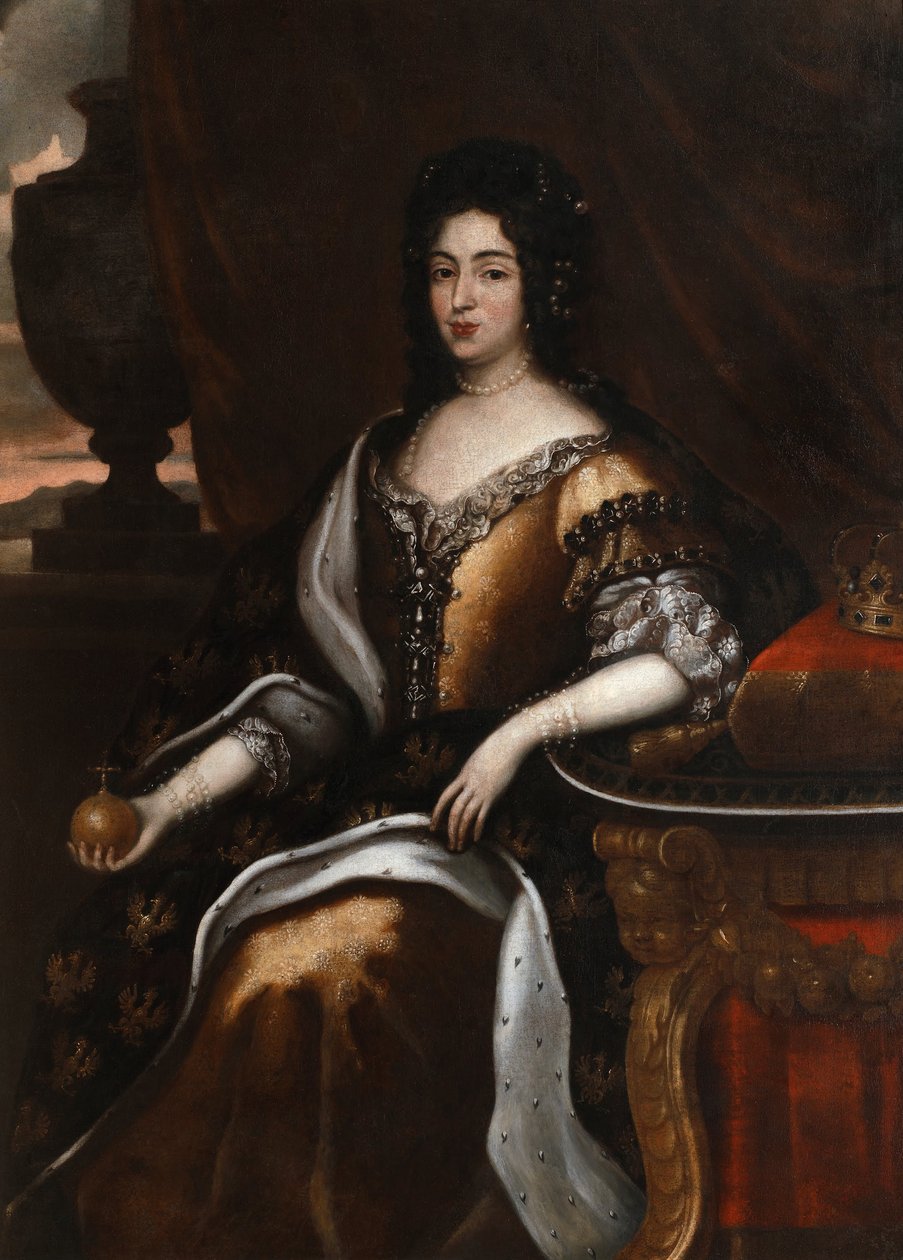 Porträtt av drottning Marie Casimire av Jan Tricius