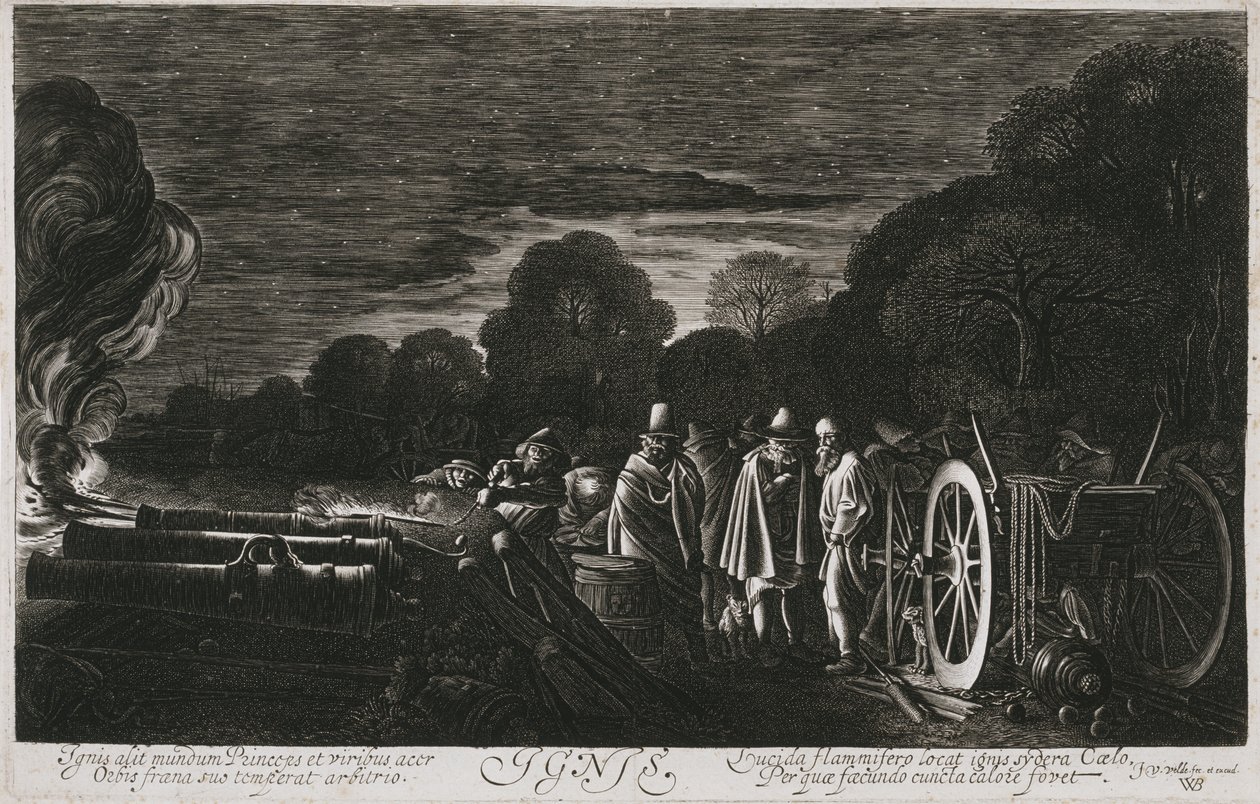 De fyra elementen, eld (Ignis), ca. 1614–1622 (etsning) av Jan Van de II Velde