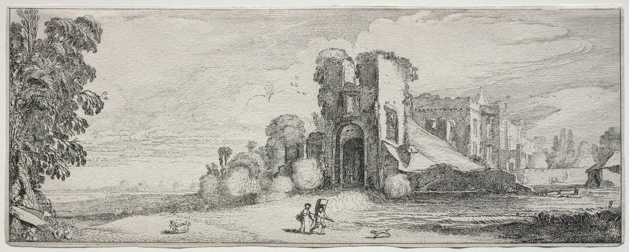 Landskap och ruiner: Brederode slott. av Jan Van de Velde