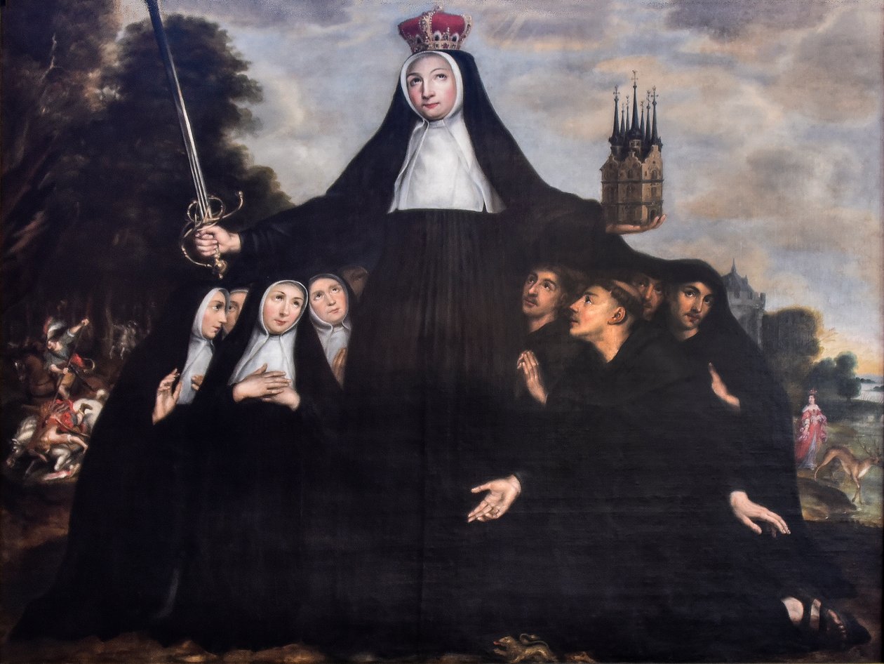 Jan Verhoeven (verksam 1642-1676 ) Sankta Begga som beskyddare av tiggare och tiggarinnor Beguinage Church Mechelen 19-08-2023 av Jan Verhoeven