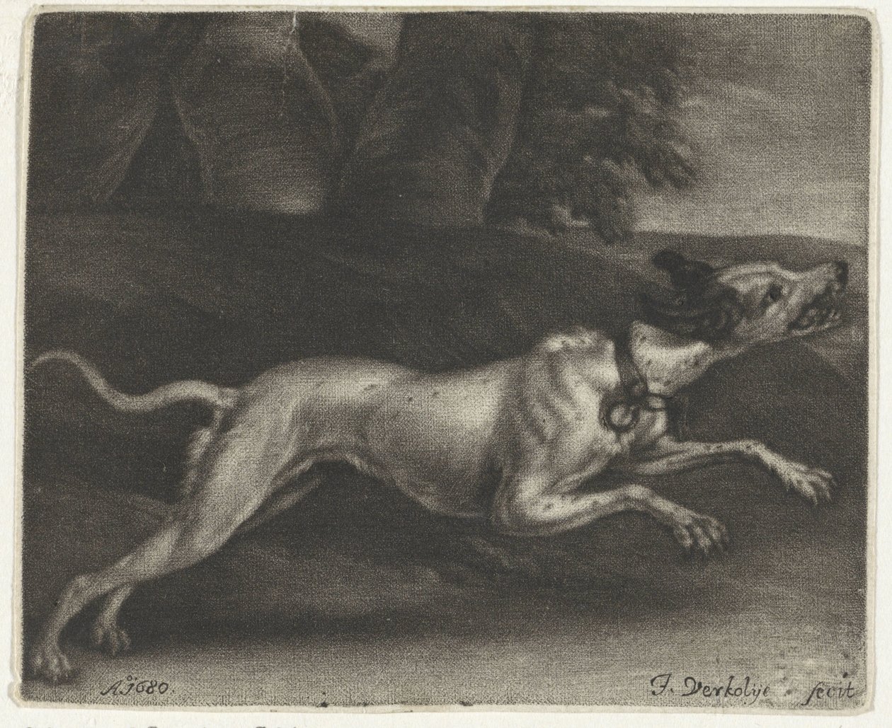springande hund av Jan Verkolje (I)