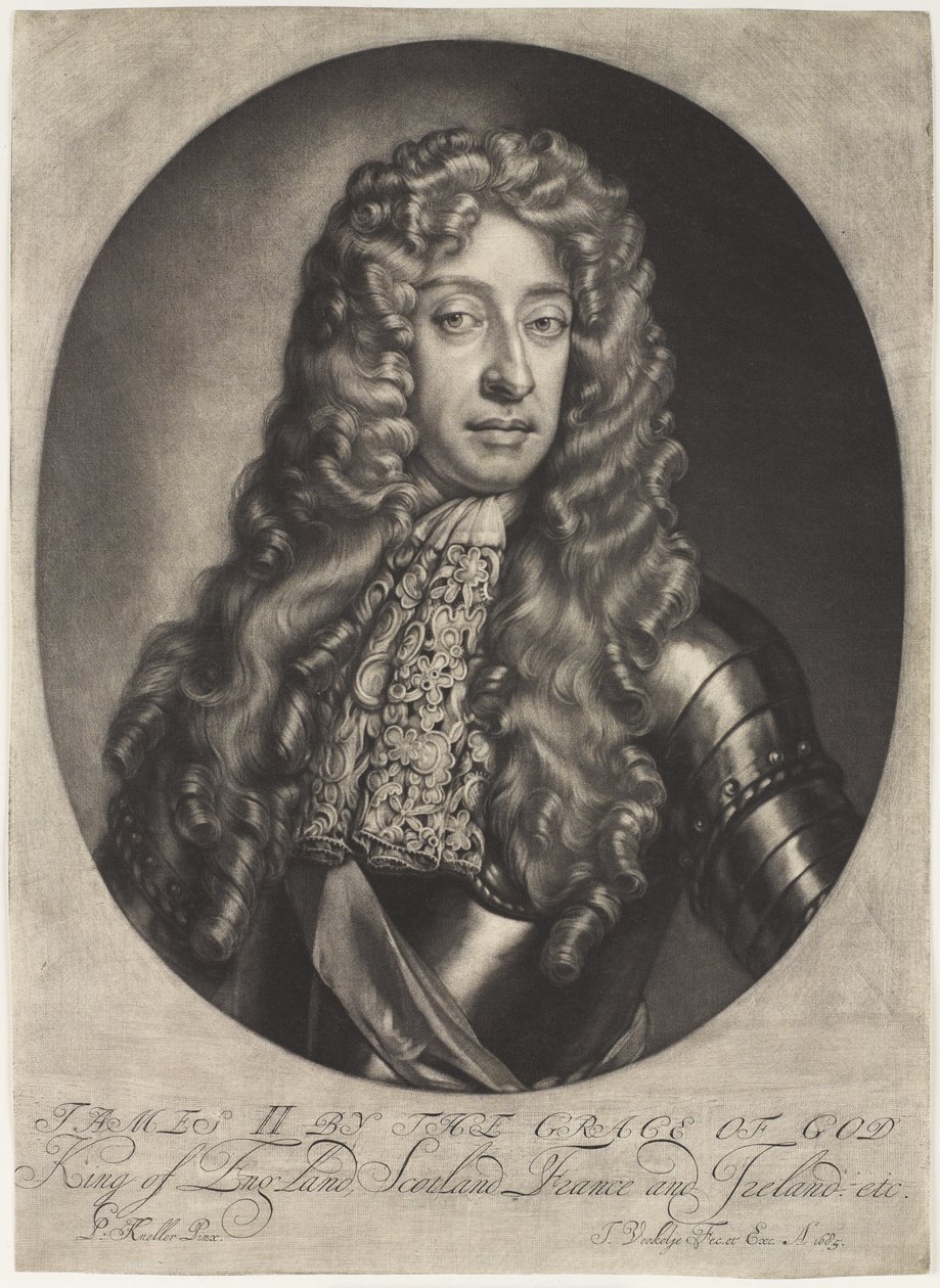 ?James II av Guds nåd, kung av England, Skottland, Frankrike och Irland etc.?, 1685 ca. av Jan Verkolje