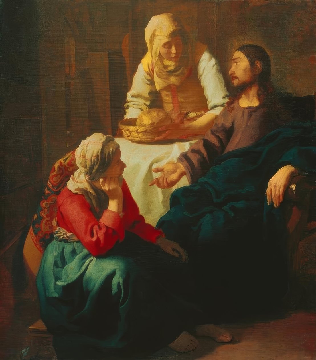 Kristus med Maria och Marta av Jan Vermeer van Delft