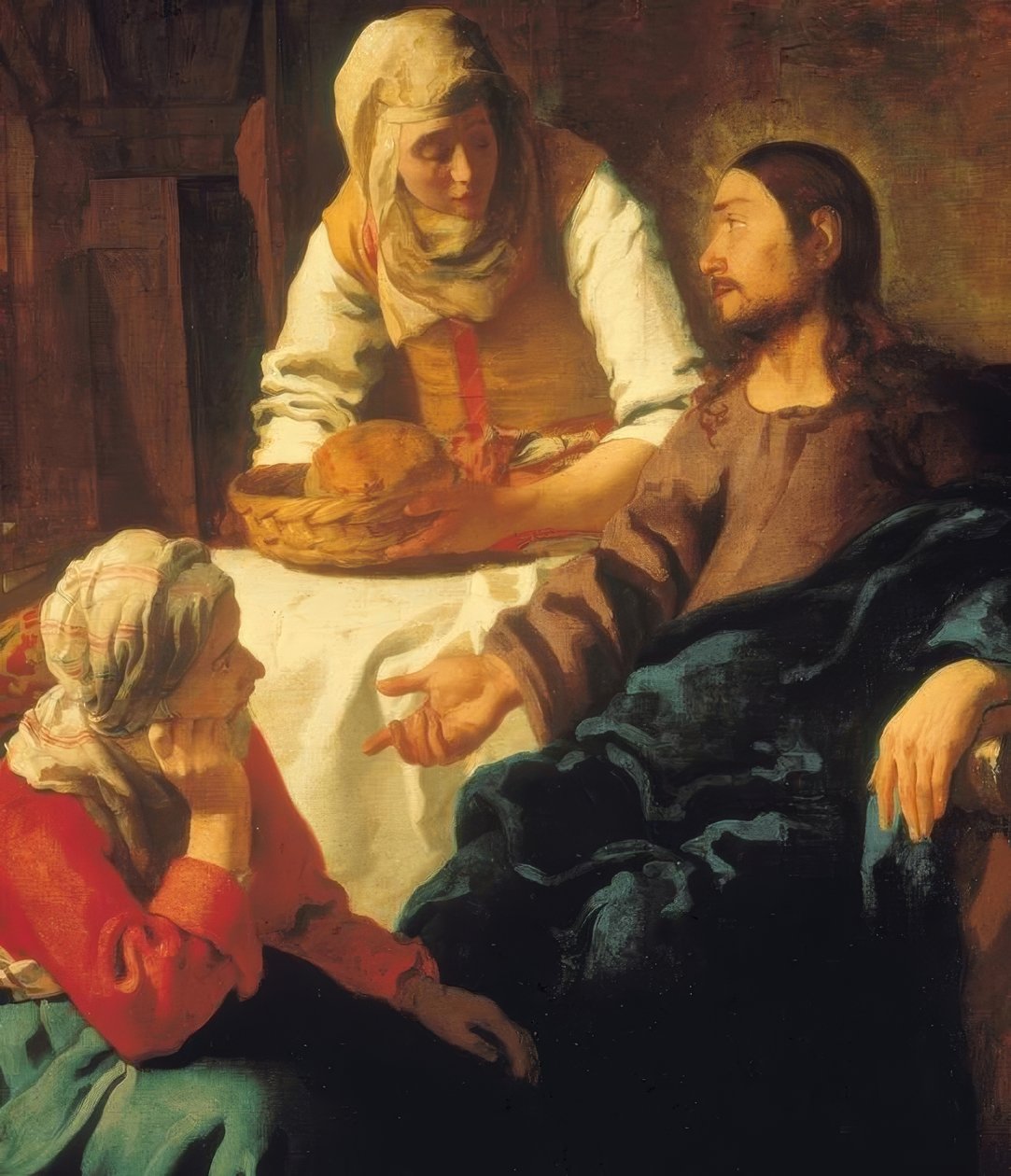 Kristus med Maria och Marta av Jan Vermeer van Delft