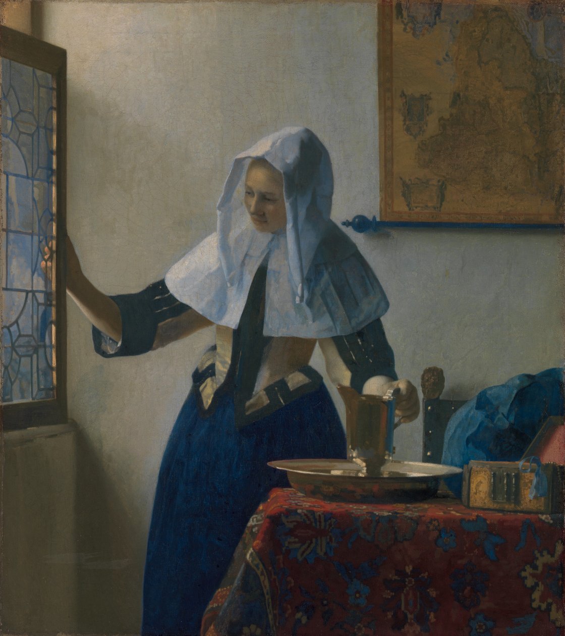 Ung kvinna med en vattenkanna, ca. 1662. av Jan Vermeer van Delft
