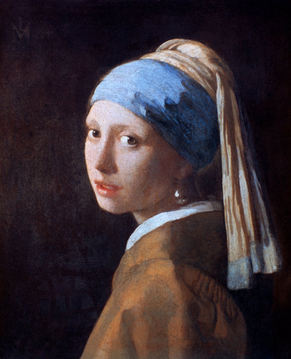 Flicka med ett pärlörhänge, c1665 av Jan Vermeer van Delft