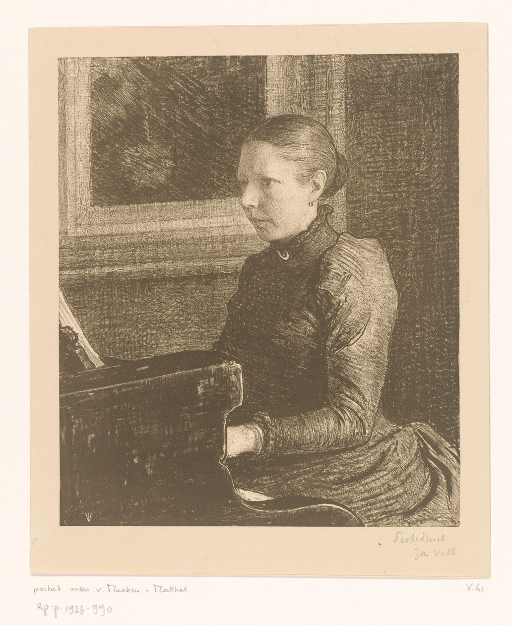 Porträtt av Agneta Matthes av Jan Veth