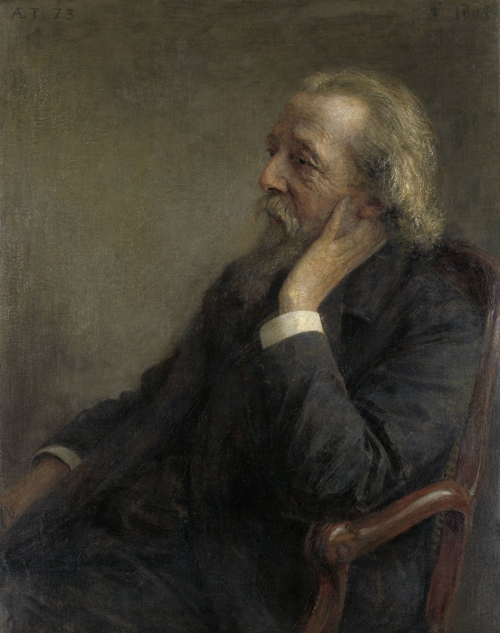 Porträtt av pastor Petrus Hermannus Hugenholtz (1834-1911), grundare av Vrije Gemeente av Jan Veth