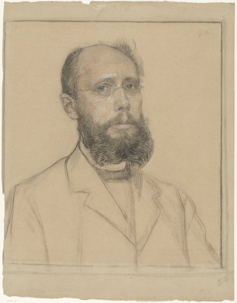 Porträtt av Samuel Muller av Jan Veth