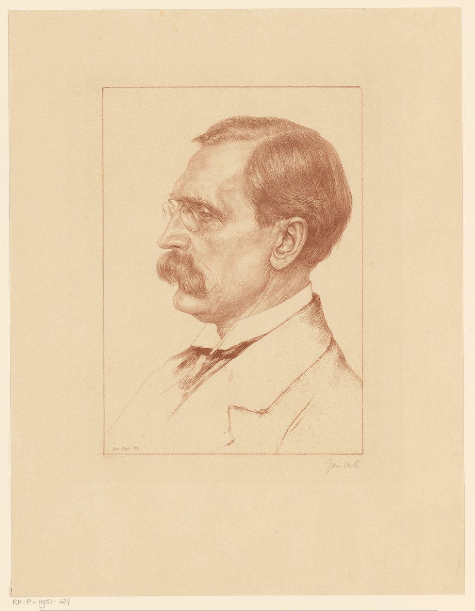 Porträtt av Wilhelm von Bode Porträtt av De Kroniek (serietitel) av Jan Veth