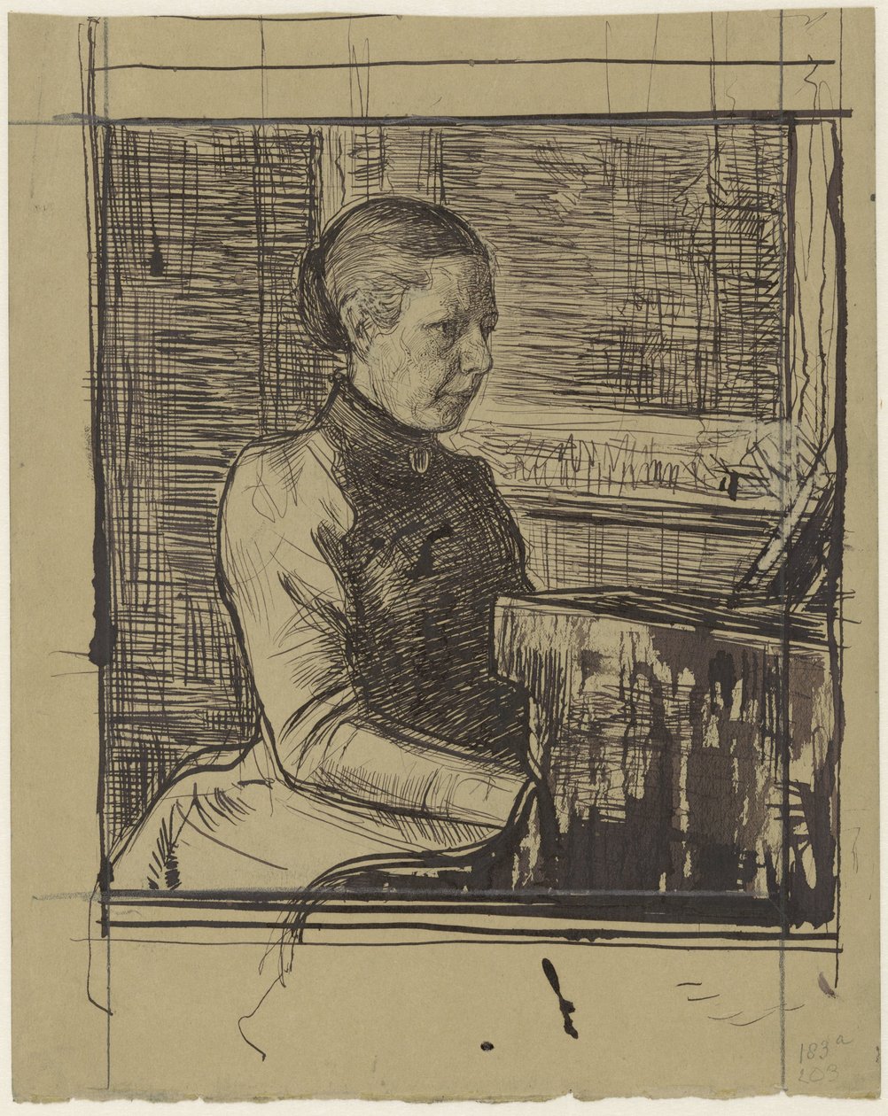 Porträtt av Mrs Van Marken-Matthes av Jan Veth