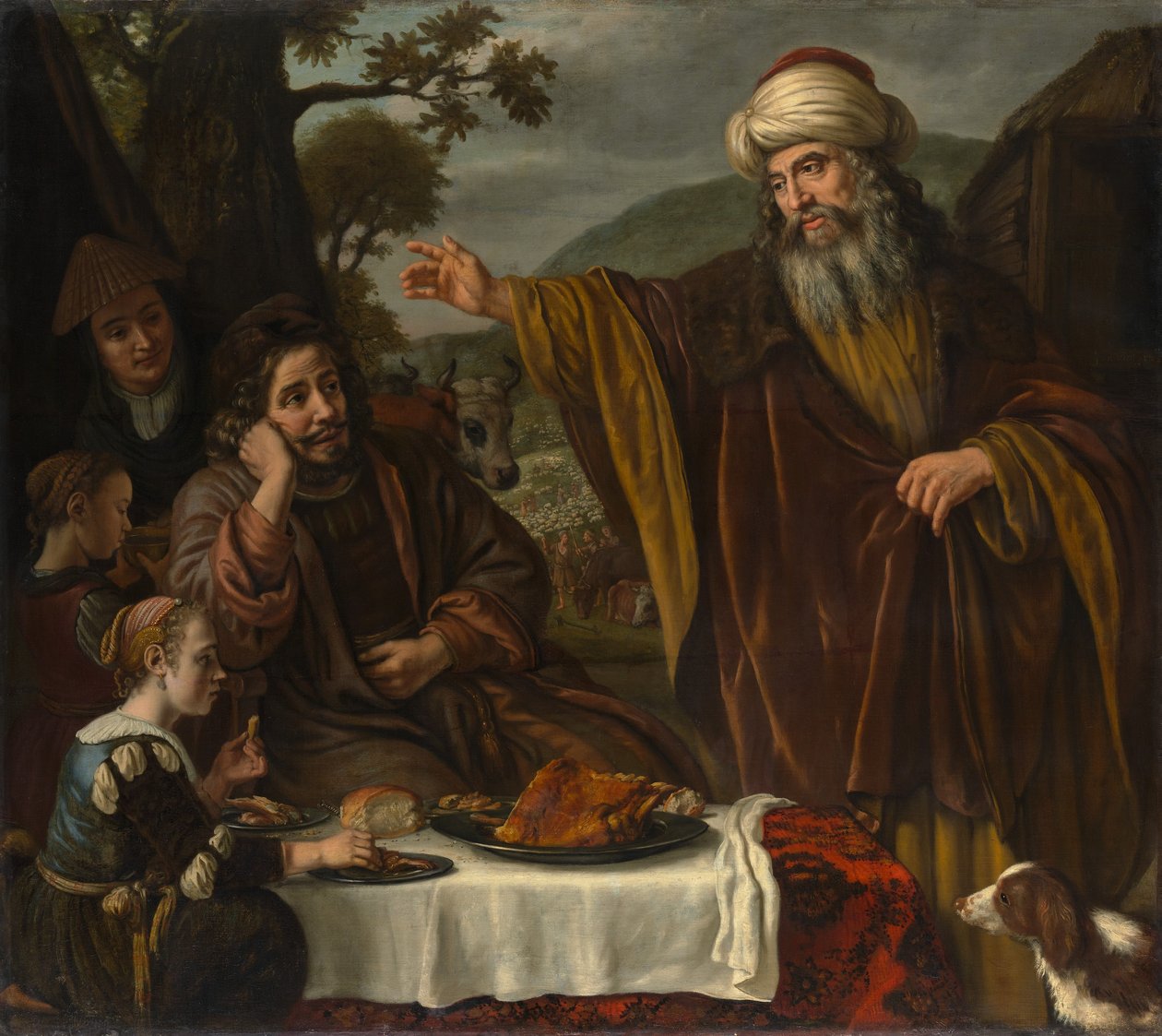 Abrahams avsked från familjen Lot, ca. 1655-65. av Jan Victors