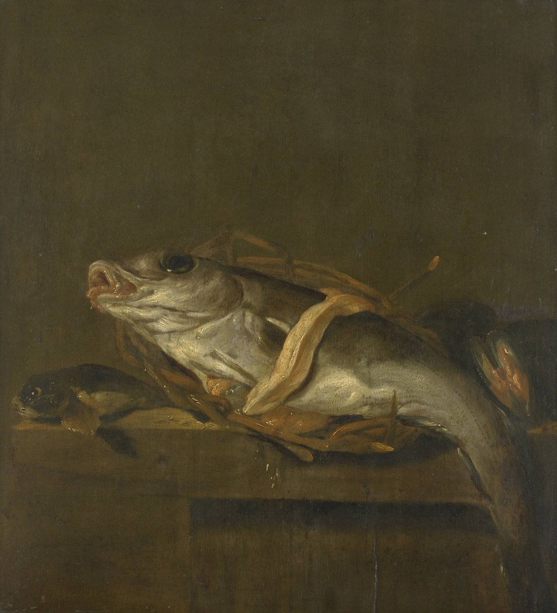 Stilleben med kolja och Gurnard av Jan Vonck