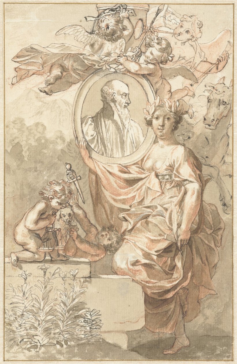 Design för titelsidan på Sannisarius Arcadia av Jan Wandelaar