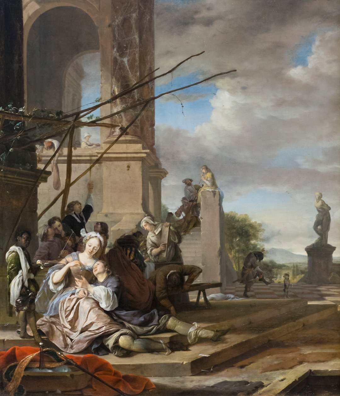 En italiensk innergård, ca 1660-65 (olja på duk) av Jan Weenix