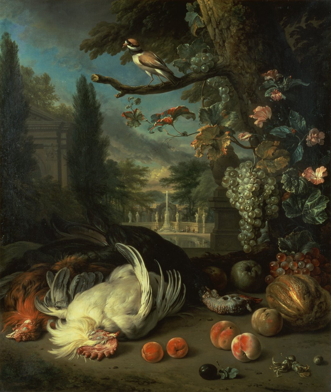 Dött fjäderfä (olja på duk) av Jan Baptist Weenix