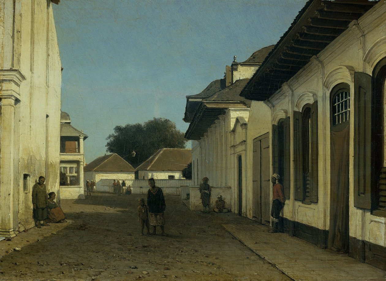 En gata i den gamla delen av Batavia av Jan Weissenbruch (attributed to)