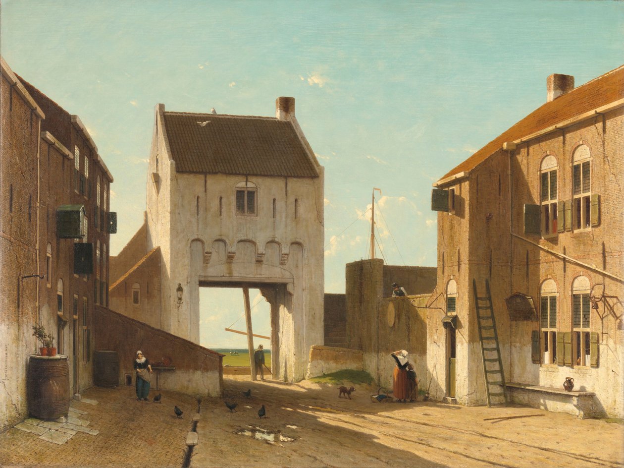 En stadsport i Leerdam, ca 1868-70 (olja på duk) av Jan Weissenbruch