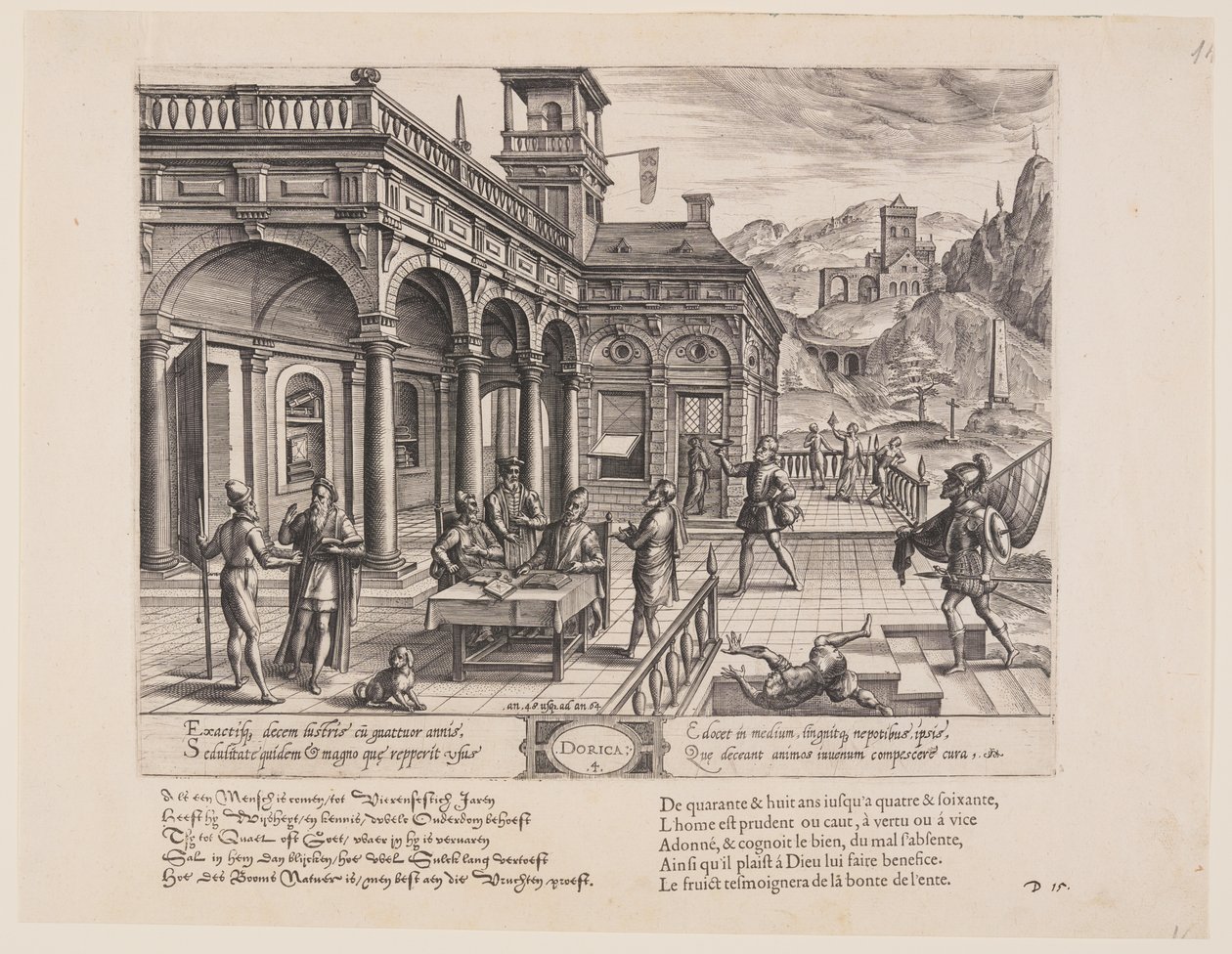 Dorica, från Theatrum Vitae Humanae (Människans åldrar) av Jan Wierix
