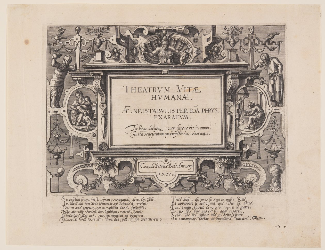 Frontispiece, från Theatrum Vitae Humanae (Människans åldrar) av Jan Wierix