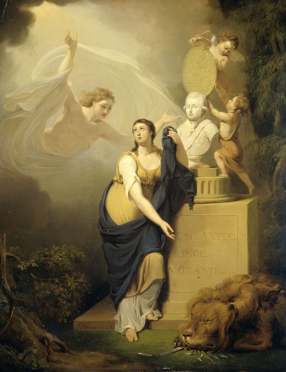 Allegori över William Vs död, prins av Orange, 1806 av Jan Willem Pieneman