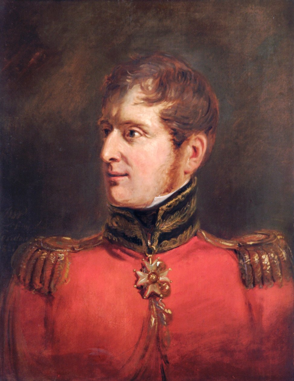 Porträtt av fältmarskalk Lord Fitzroy James Henry Somerset, brittisk soldat, 1821 av Jan Willem Pieneman