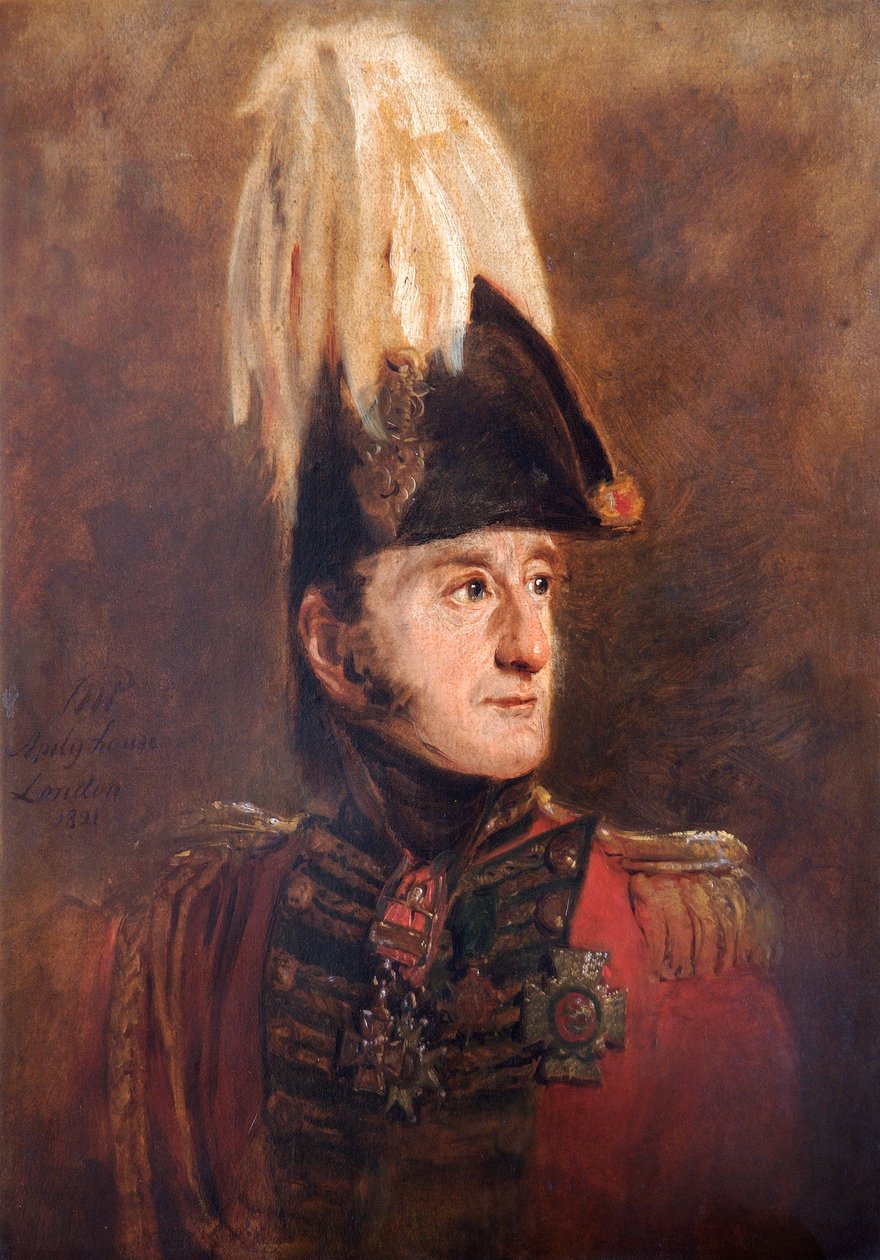 Porträtt av general Lord Edward Somerset, brittisk soldat, 1821 av Jan Willem Pieneman