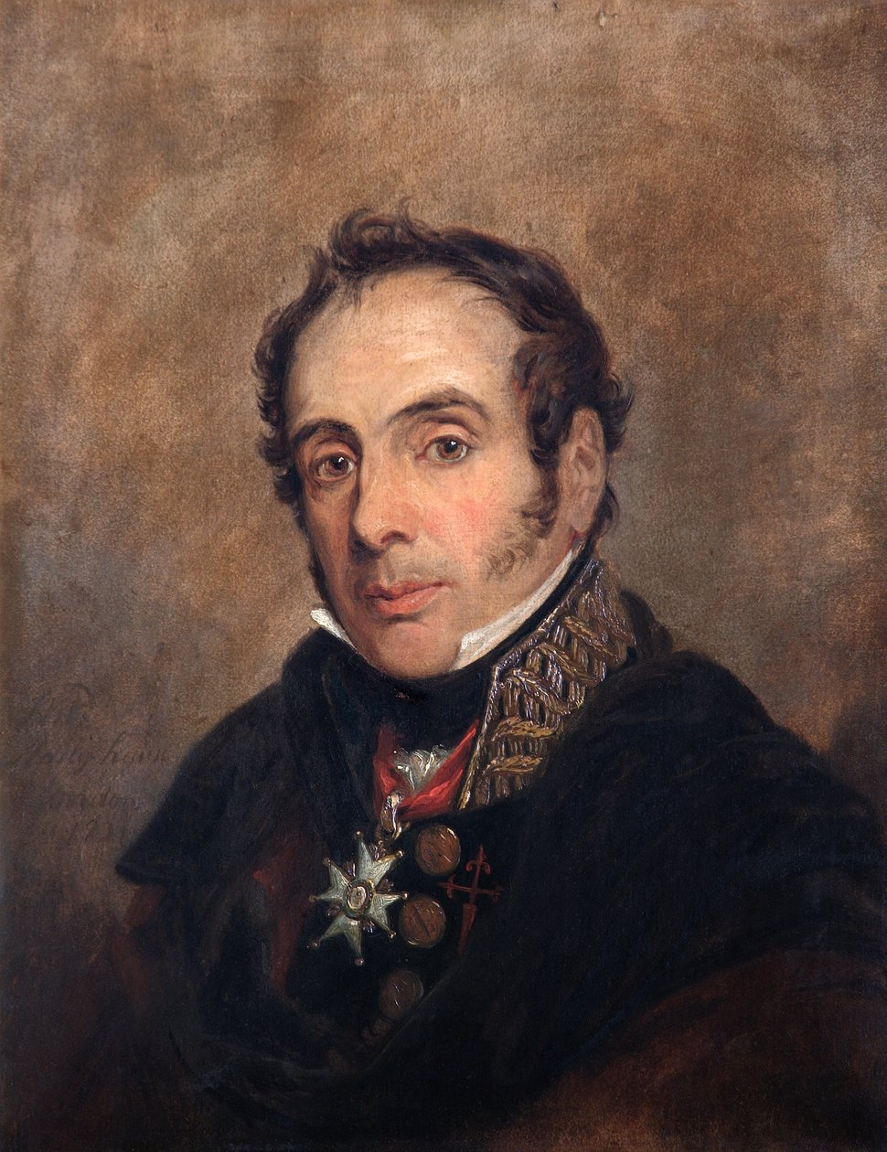 Porträtt av General Miguel Ricardo da Alava, spansk soldat, av Jan Willem Pieneman