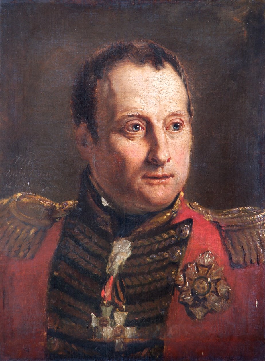 Porträtt av general Rowland Hill, brittisk soldat, 1821 av Jan Willem Pieneman