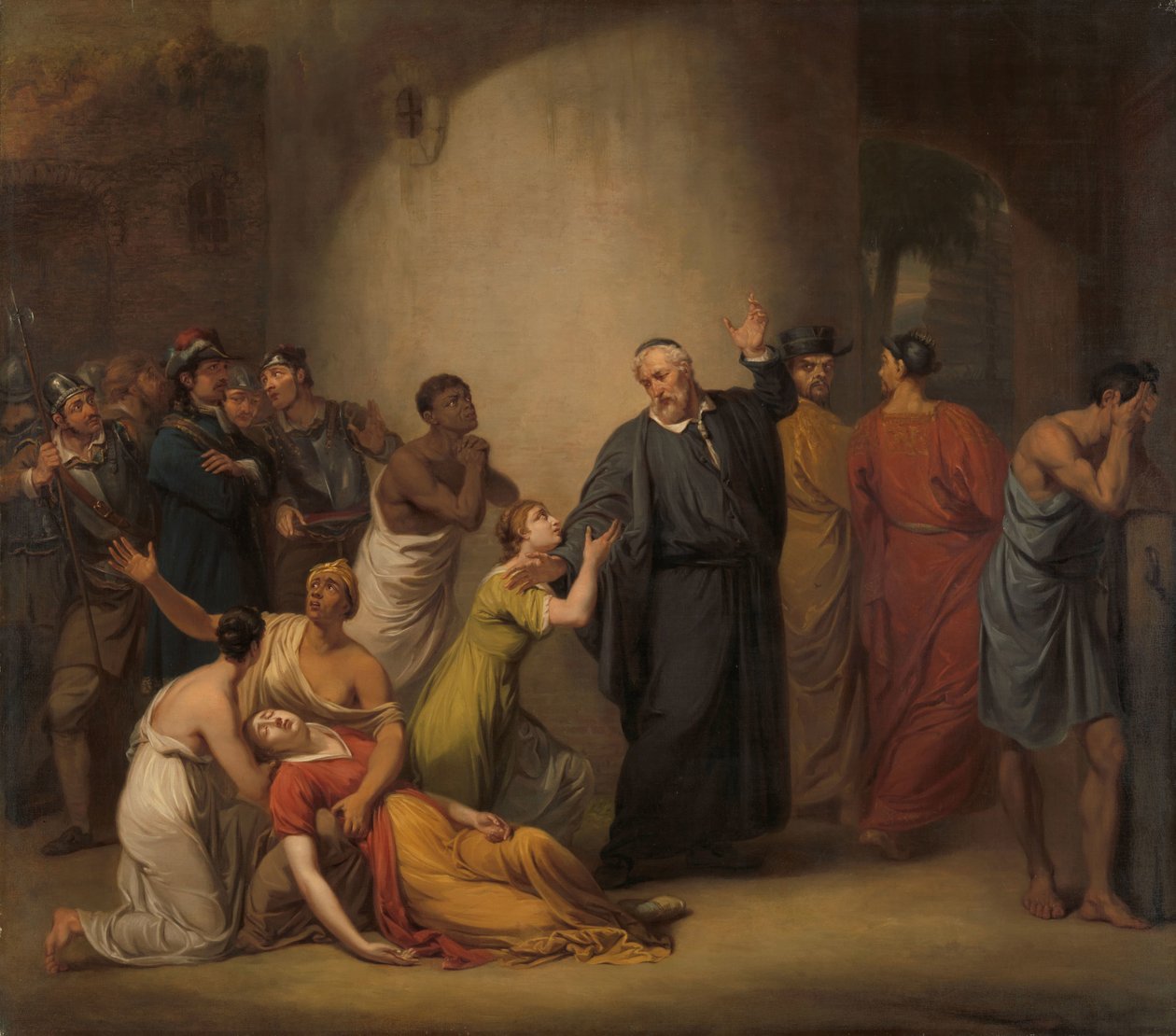 Pastor Hambroecks frivilliga offer på Taiwan, 1662 av Jan Willem Pieneman
