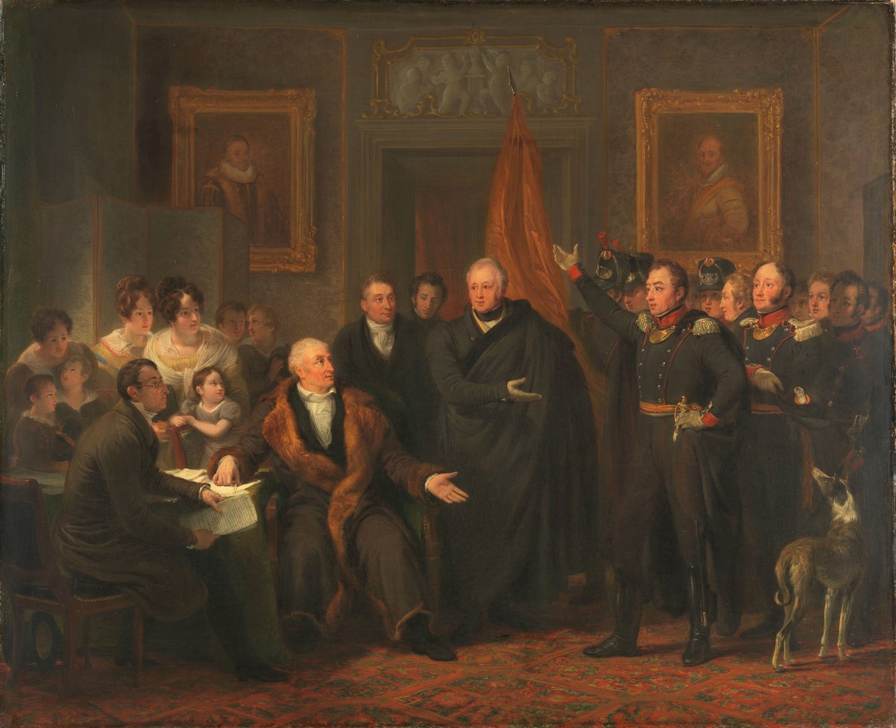 Triumviratet tar makten i prinsen av Oranges namn, 21 november 1813 av Jan Willem Pieneman