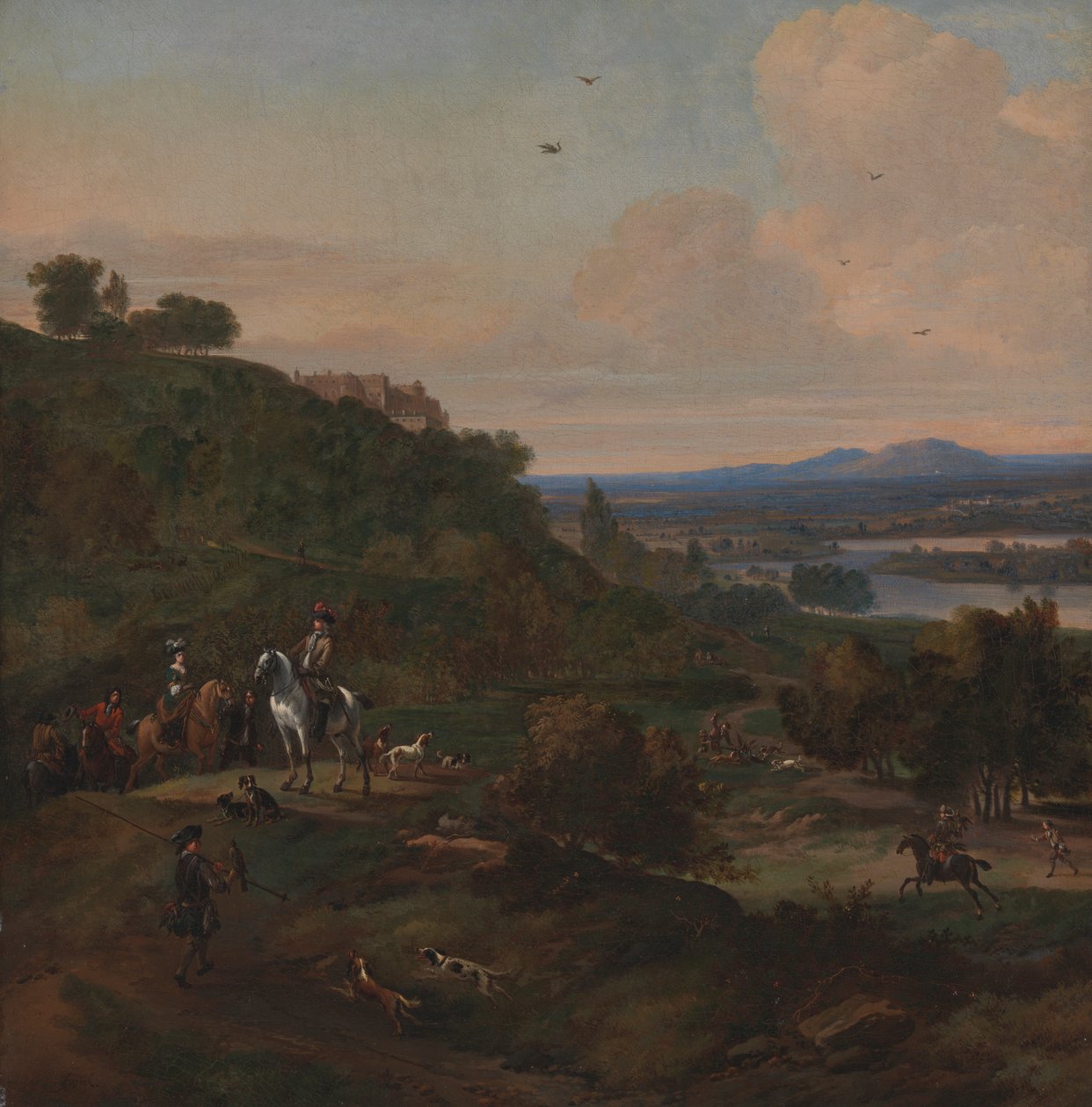 Heron Hawking nedanför Stirling Castle av Jan Wyck